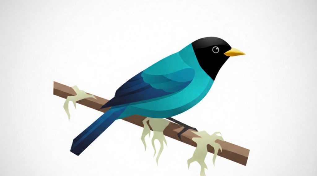 Green Honeycreeper : The Tropical “Color Deception” Artist